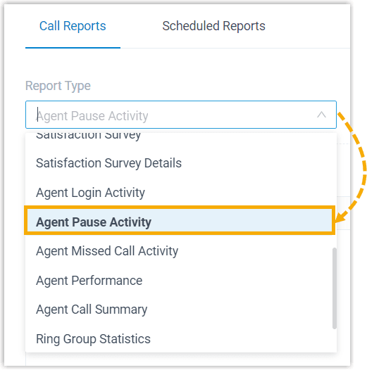 Select Agent Pause Activity Report