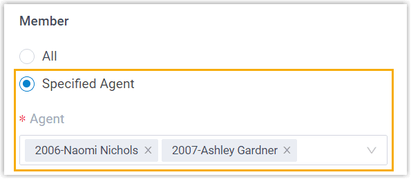 Specified Agents for Queue Call Logs