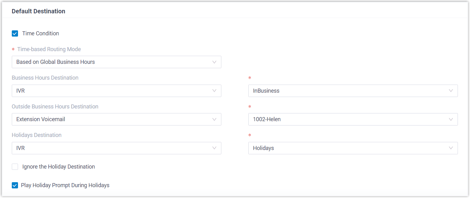 Destination Selection