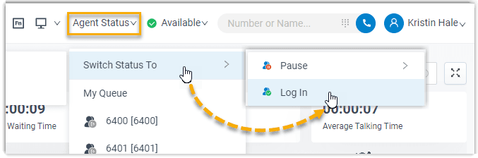 Log In to All Queues