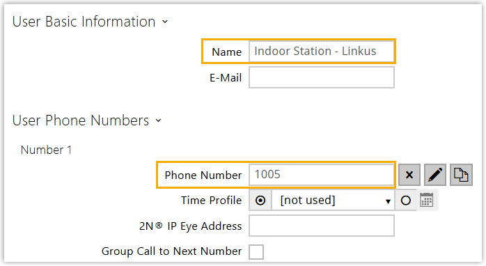 User details showing the Name and Phone Number fields