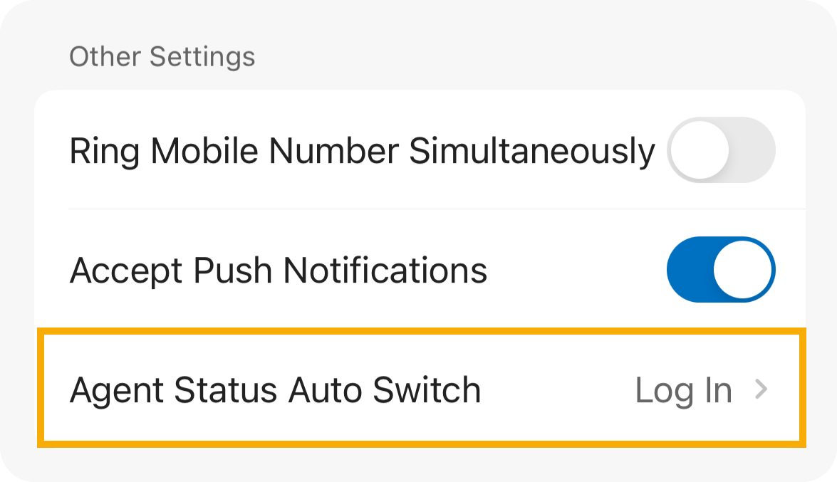 Agent status auto switch options for a presence state