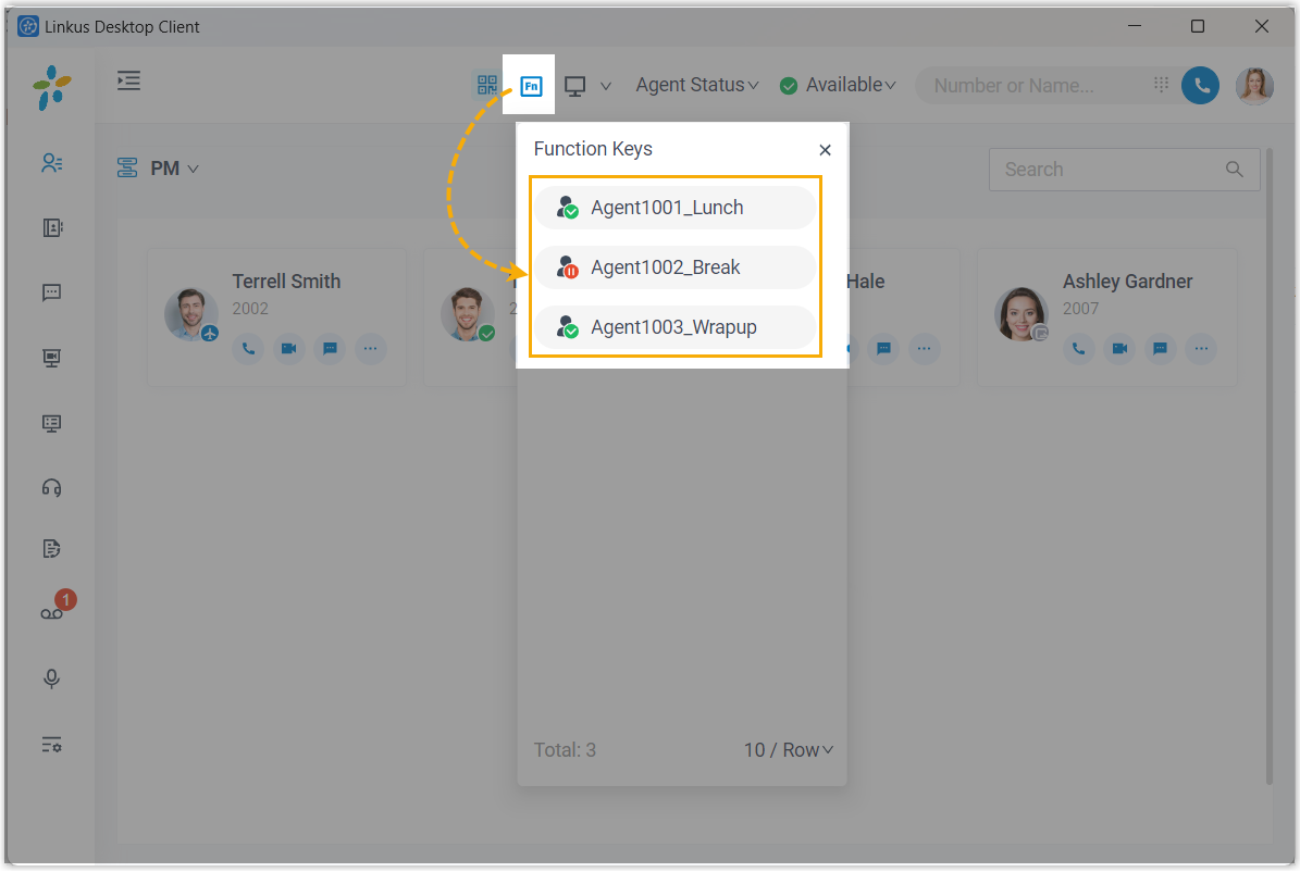 Agent shown in another pause status in the desktop app