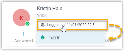 Changing an agent's status from the Agent panel