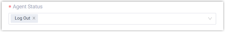 Selecting one or more agent statuses to filter the results