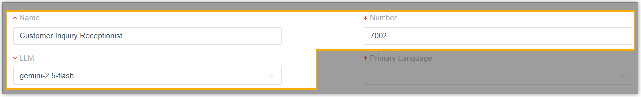 AI receptionist basic information fields