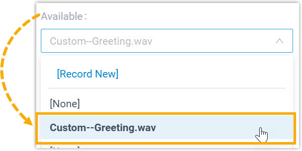 Assigning an uploaded file as a presence greeting