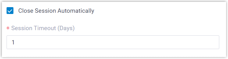 The Session Timeout setting for automatically closing idle conversations