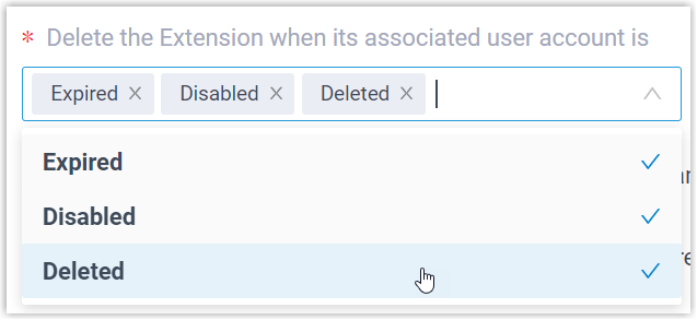 Account states that trigger extension deletion