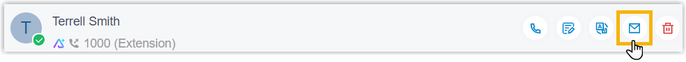 Sending call details to an email address for follow-up