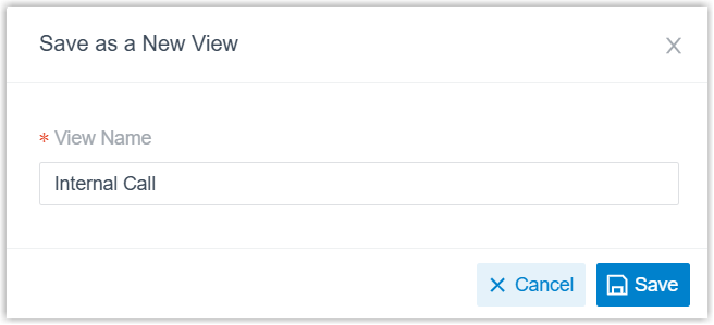 Naming a saved CDR view