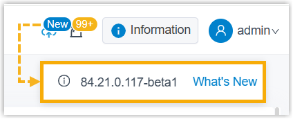 Detected-firmware panel with the new version and a link to its release notes