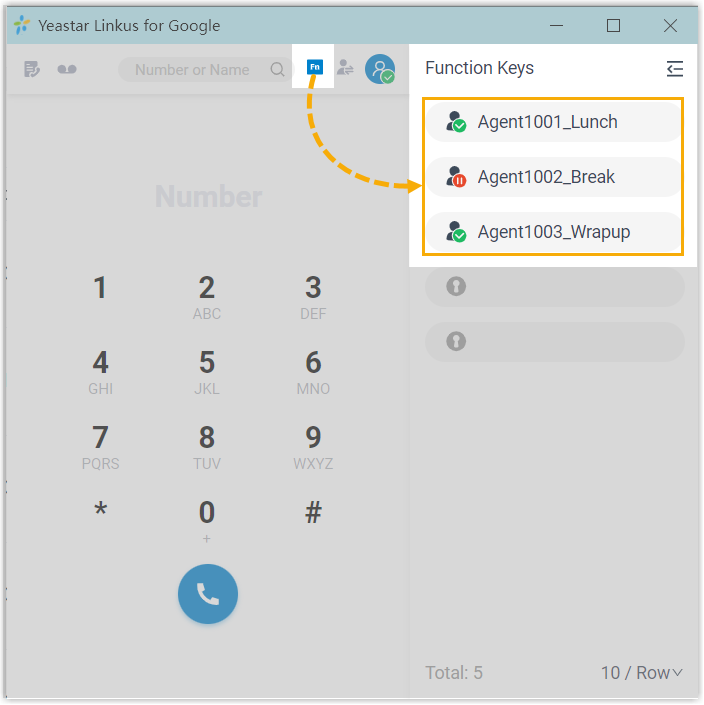 Agent shown in another pause status in the Chrome extension