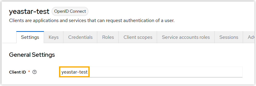 Cloud Voice, client ID shown on the Settings tab