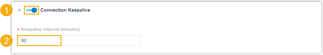 Connection keepalive settings