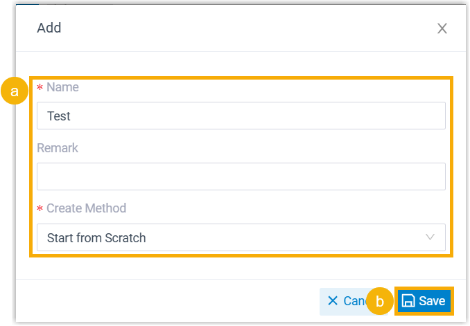 Naming a new call flow and choosing the Start from Scratch method