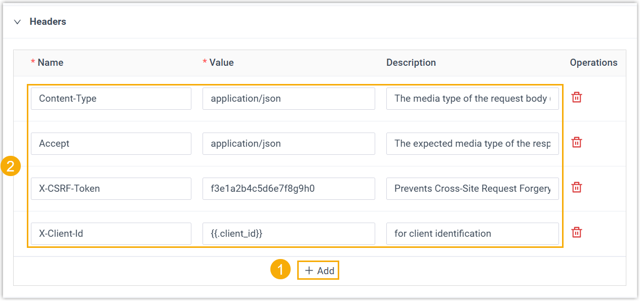 Adding a custom HTTP header to the template