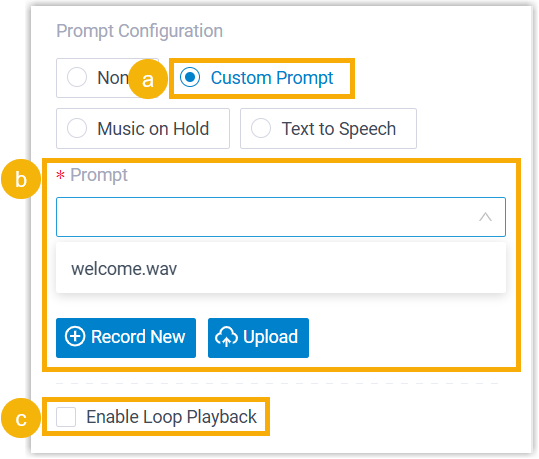 Configuring custom prompts on the Initial Action component