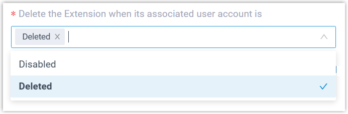 Choosing which account statuses trigger extension deletion