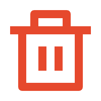 Delete icon used to remove a selected blocked numbers list