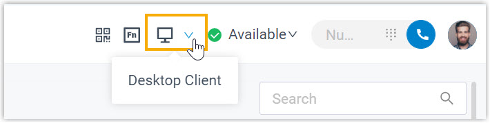 Cloud Voice App running in Desktop Client mode