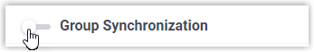 The Group Synchronization toggle in its off position