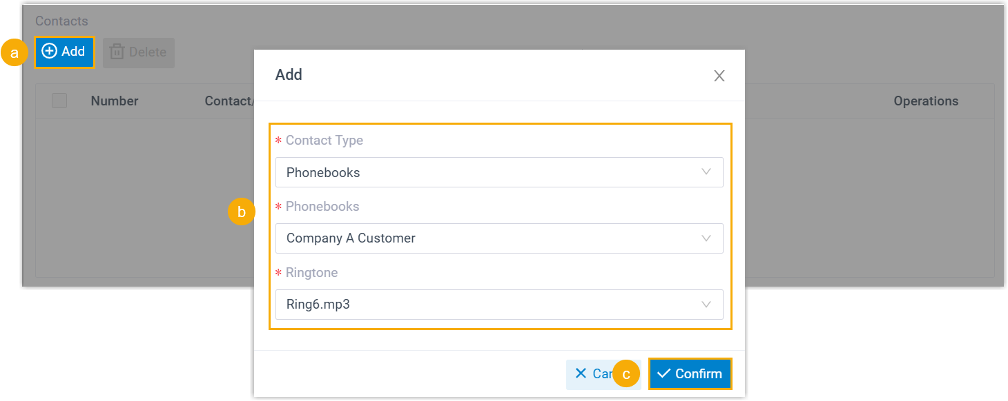 Adding a distinctive ringtone rule for a contact or phonebook