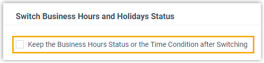 Feature Code settings with the checkbox for keeping the status after switching left unchecked