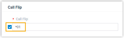 Call Flip enabled in the Feature Code settings with a code assigned