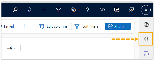 The collapsed Cloud Voice App tab docked on the right of the Dynamics 365 window
