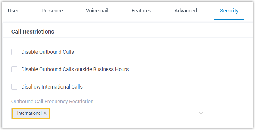 Assigning a frequency rule to an extension
