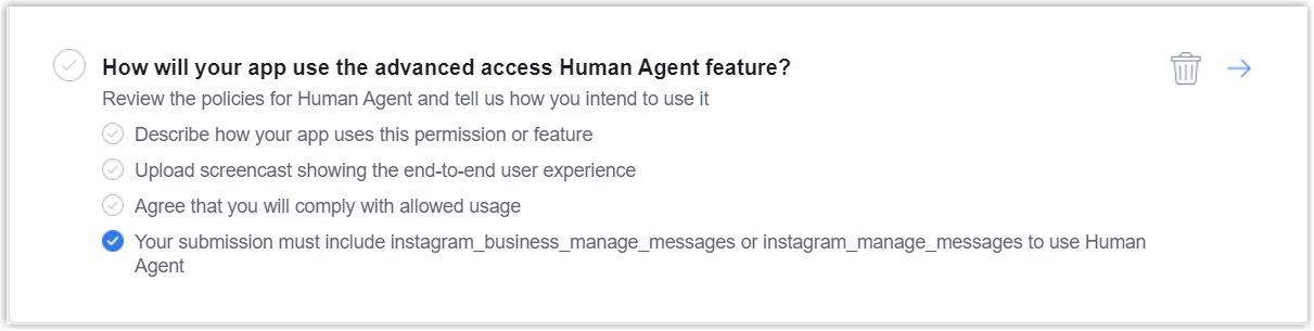 The Human Agent justification panel
