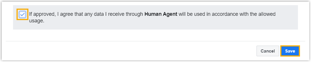 The uploaded screencast confirmed for the Human Agent permission