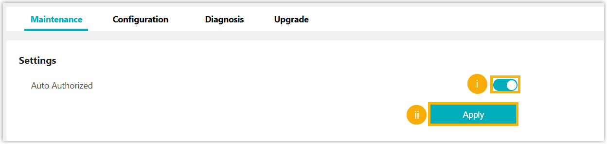 Enabling Auto Authorized to put the base station into registration mode