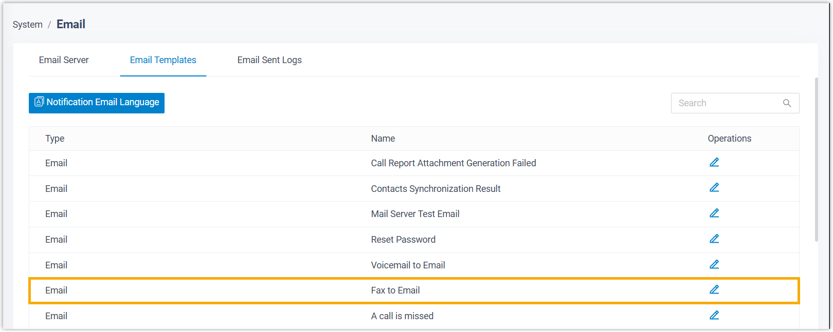 Editing the Fax to Email message template