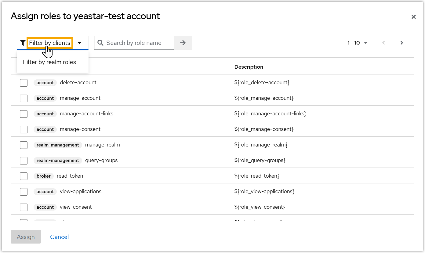 Cloud Voice, filtering assignable roles by client