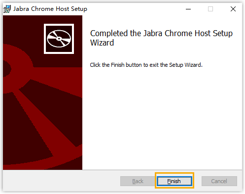 Setup wizard confirming Jabra Chromehost is installed