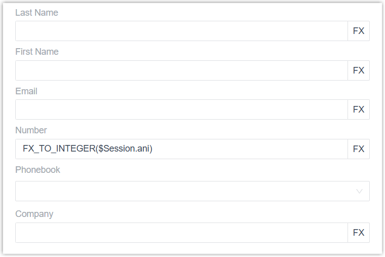 Filter fields for identifying the target company contact