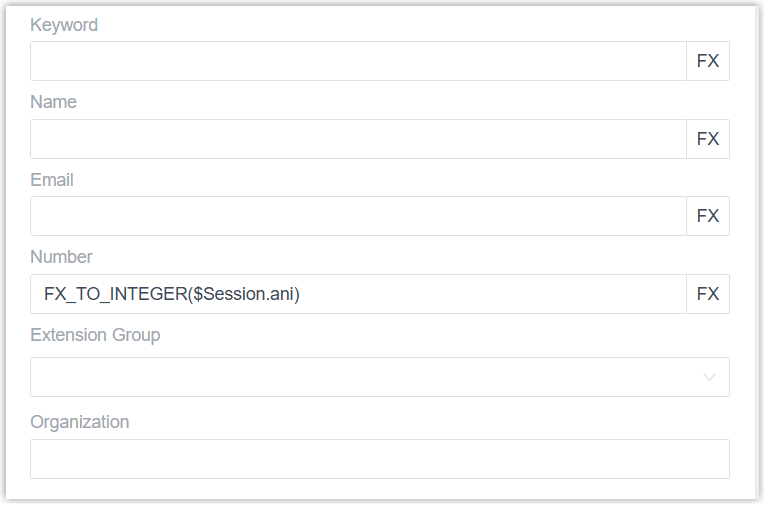 Setting the filters that identify the target extension