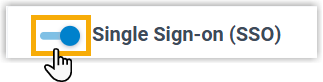 The Single Sign-on toggle in the Collaboration integration settings