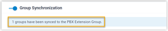 Group Synchronization results after a completed sync