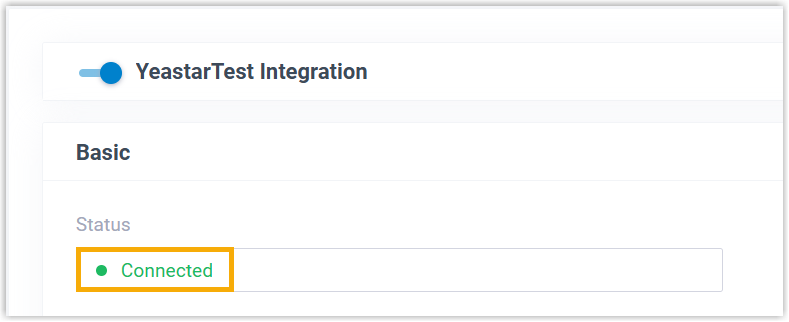 Cloud Voice, integration status showing Connected