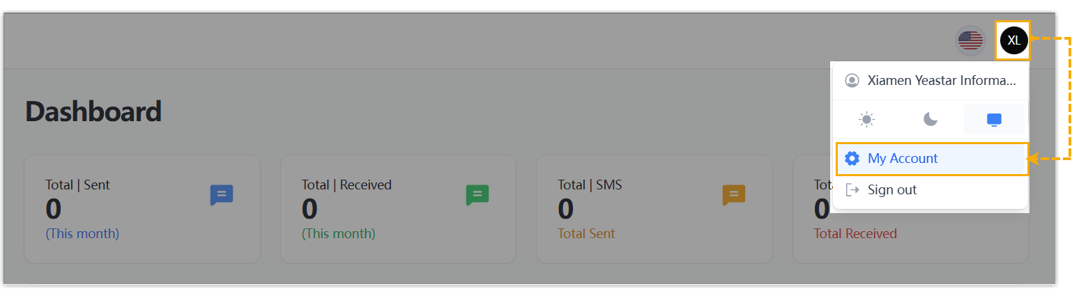 Cloud Voice, opening the account details in the IXICA portal