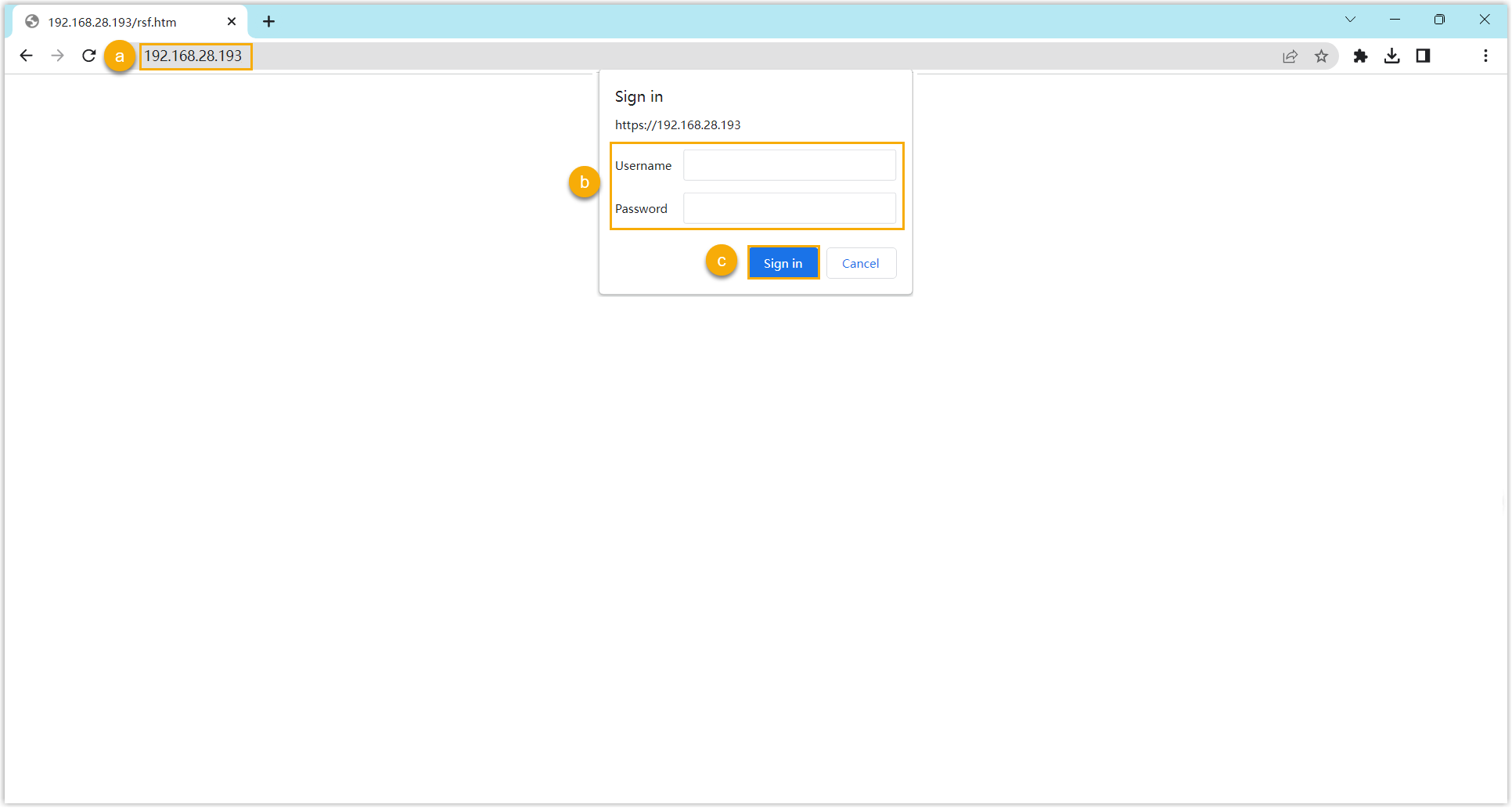 Htek phone web login page