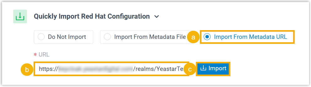 Cloud Voice, importing configuration from a metadata URL