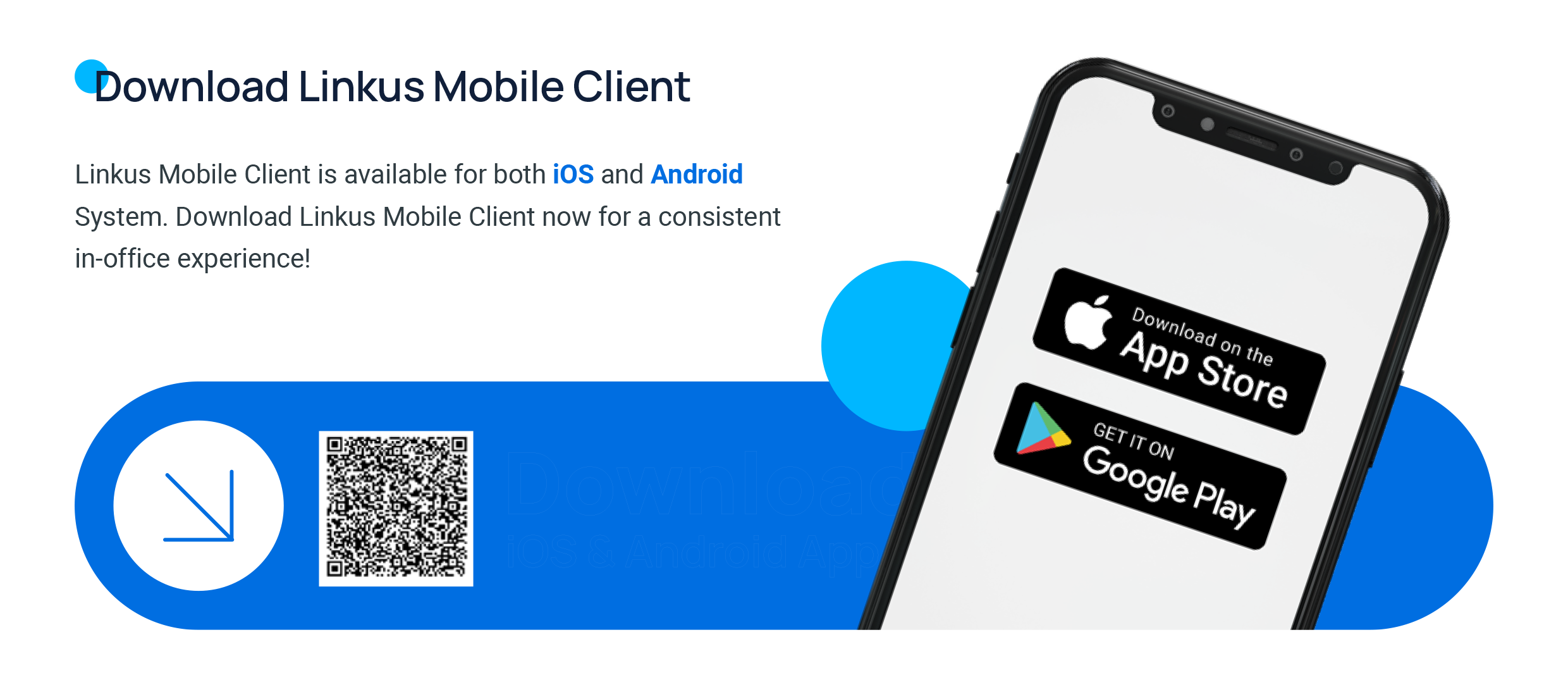 Cloud Voice, the mobile app listed on the App Store and Google Play with a download QR code
