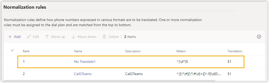 Custom normalization rule moved to the top of the priority list