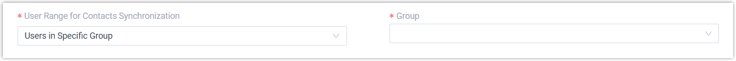 The Users in Specific Group range with a group chosen