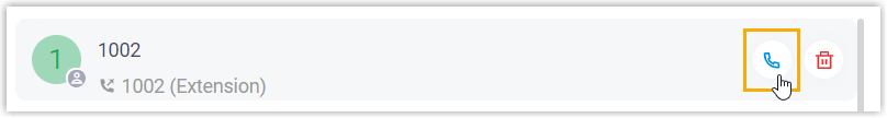 Placing a call directly from a call log entry