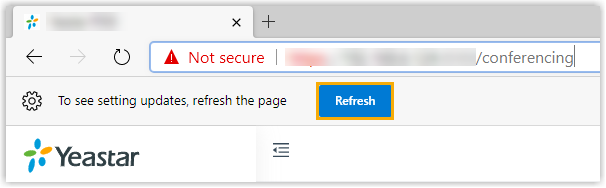Cloud Voice, Edge prompt to refresh the page after changing permissions